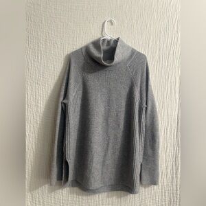 Vince Gray Cowl Neck Sweater with side zip Sz L